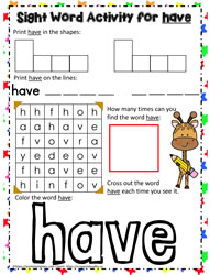 Sight Word have